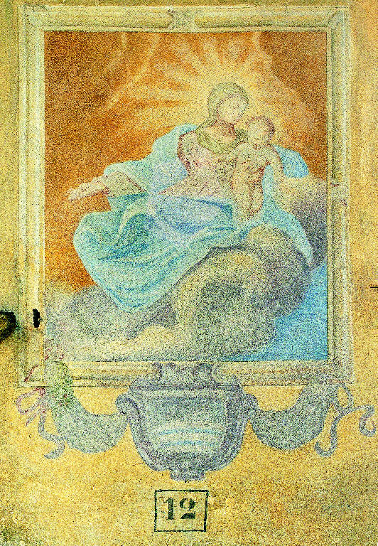 Madonna con Bambino e santi (dipinto murale) - ambito lombardo (sec. XVIII)