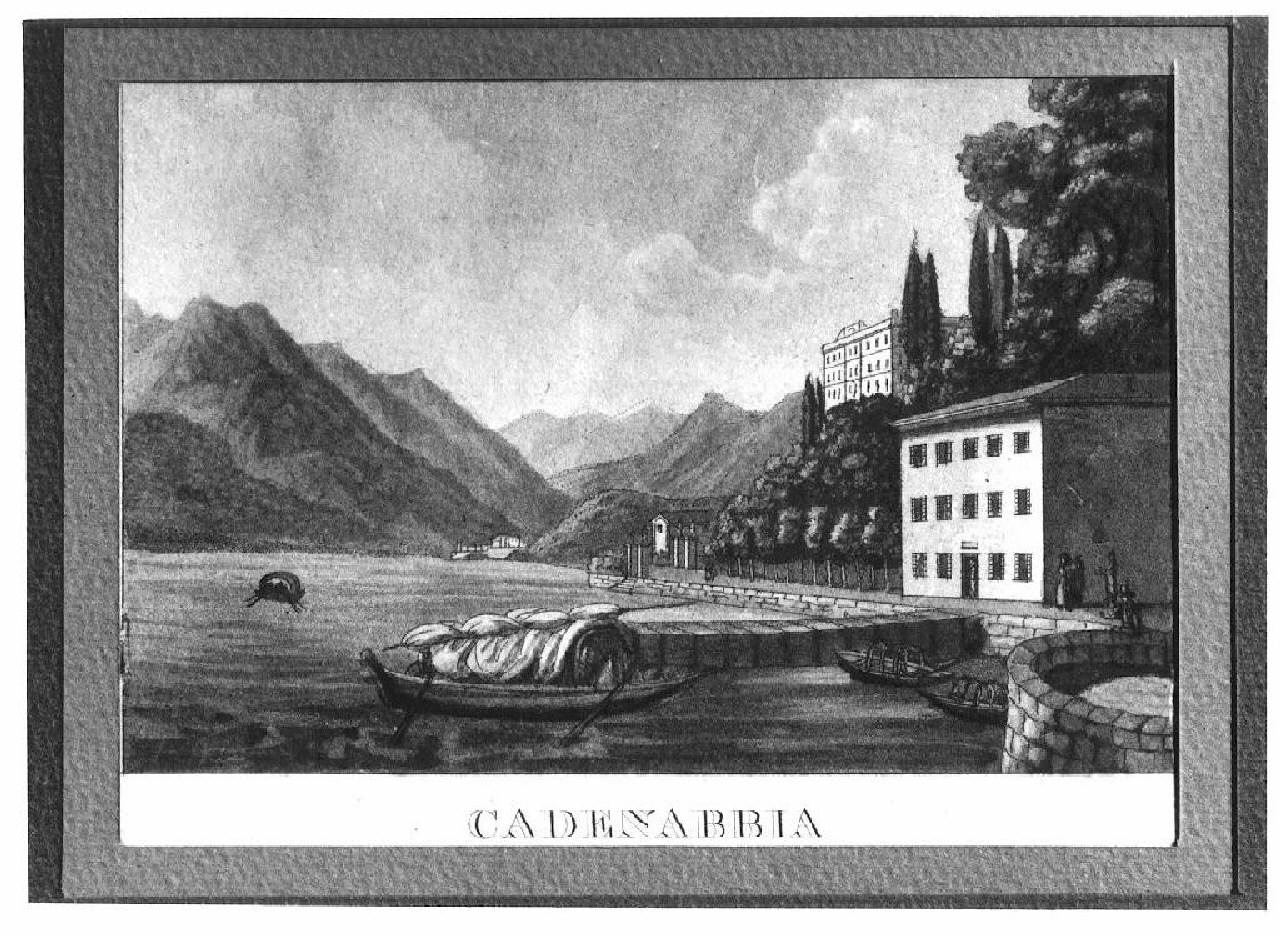 veduta del Lago di Como, Cadenabbia. (stampa) - Ambito lombardo (sec. XIX)