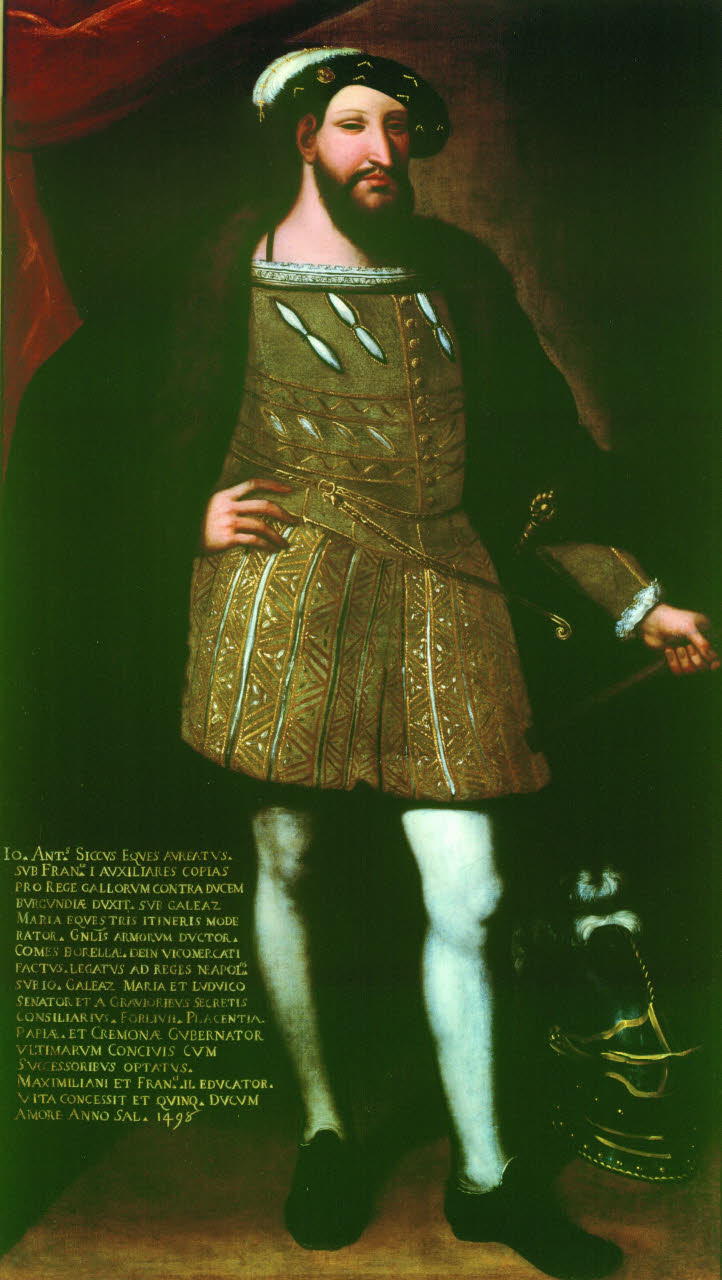 Ritratto del conte Giovanni Antonio Secco Borella, Ritratto d'uomo (dipinto) di Pittore lombardo (prima metà sec. XVII)
