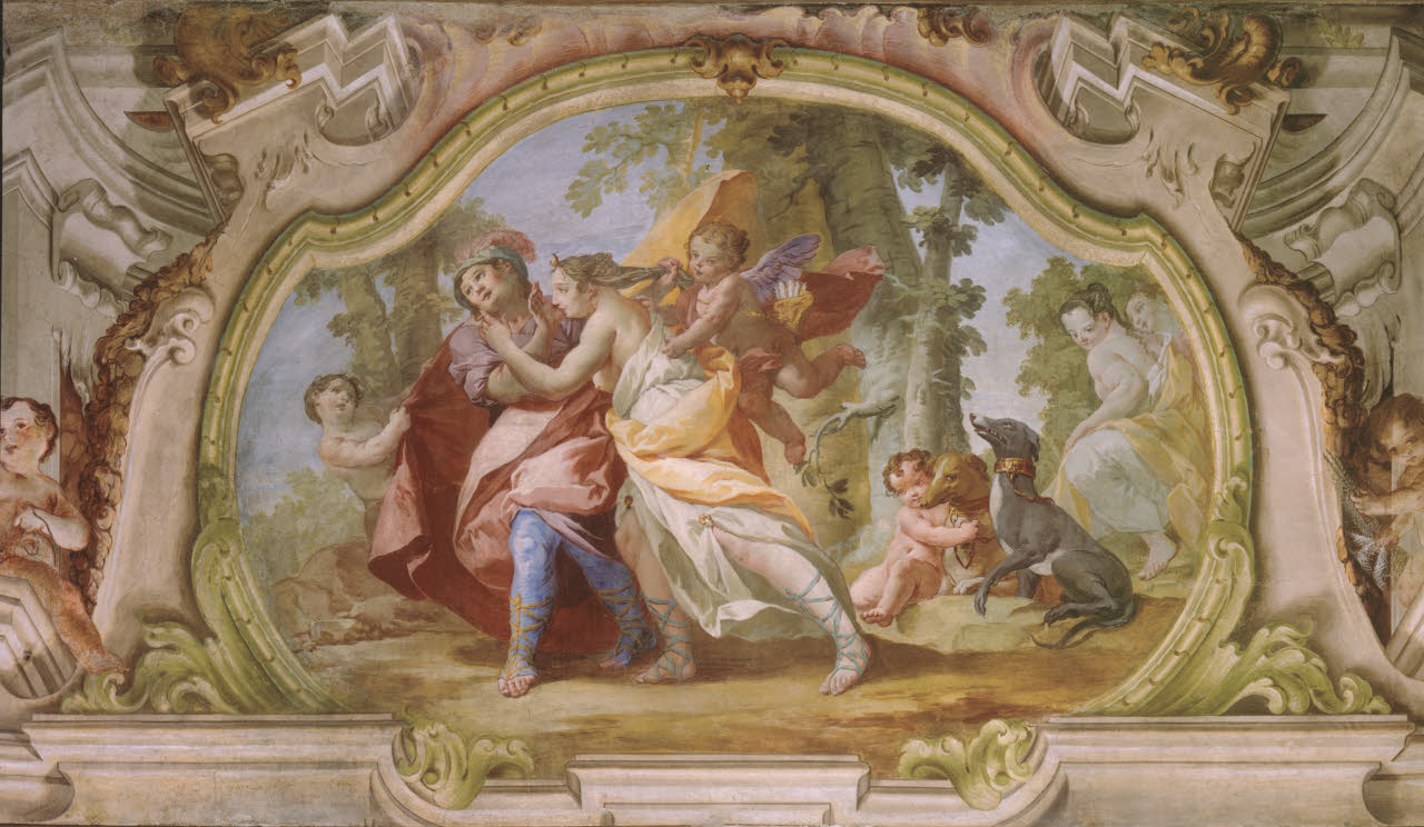 Endemione ritroso all'amore della dea Luna, Endemione ritroso all'amore della dea Luna (dipinto) di Orelli, Giuseppe Antonio - barocchetto lombardo (metà sec. XVIII)