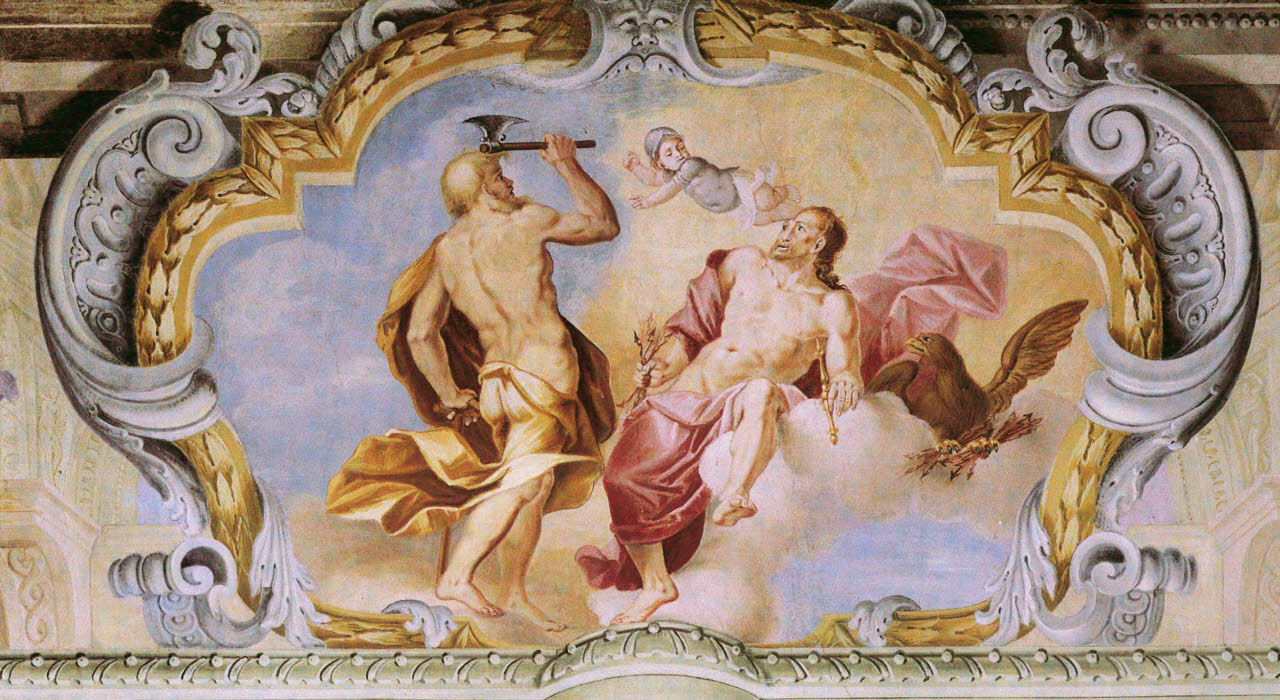 Nascita di Minerva, Nascita di Minerva (dipinto) di Anonimo - barocchetto lombardo (inizio sec. XVIII)