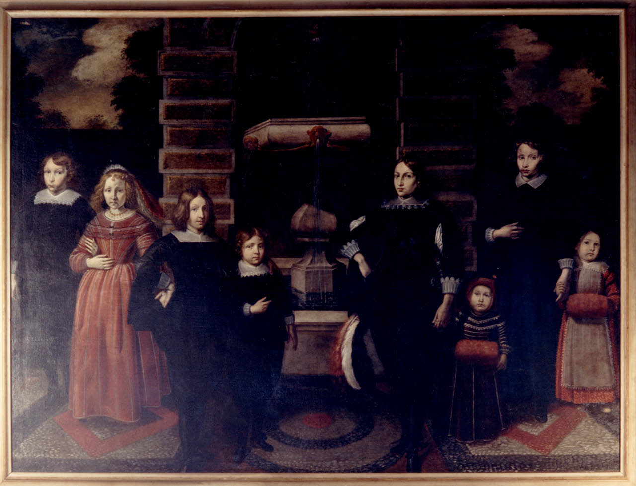 Ritratto di un gruppo di giovani della famiglia Secco Borella, ritratto di bambino (dipinto) di Pittore lombardo (seconda metà sec. XVII)