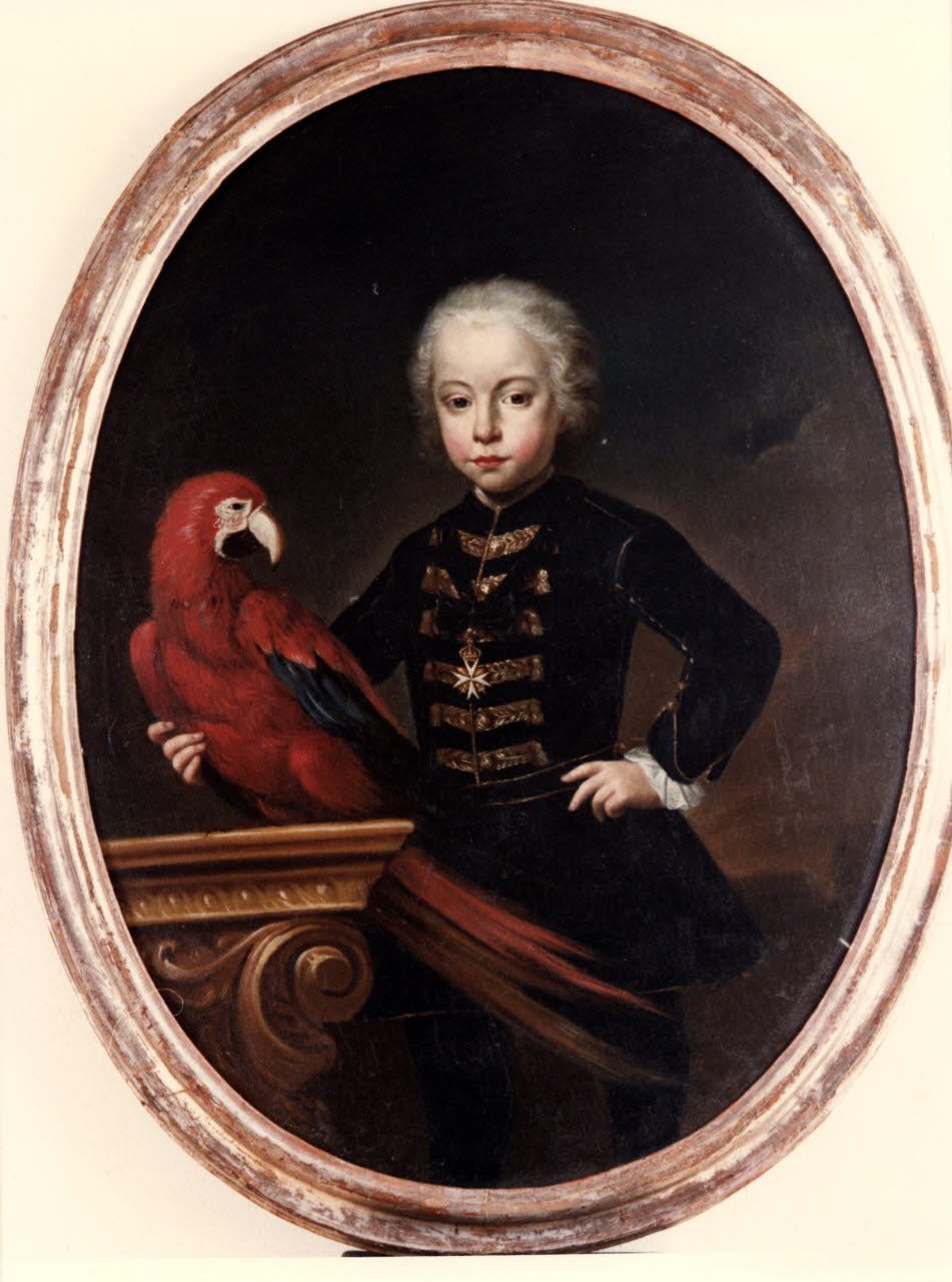Ritratto di bambino con uniforme, ritratto di bambino (dipinto) di Anonimo (sec. XVIII)