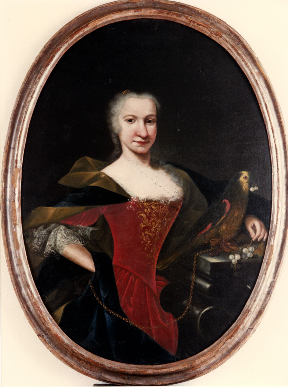 Ritratto di giovane donna con uccello, Ritratto di donna (dipinto) di Anonimo (sec. XVIII)