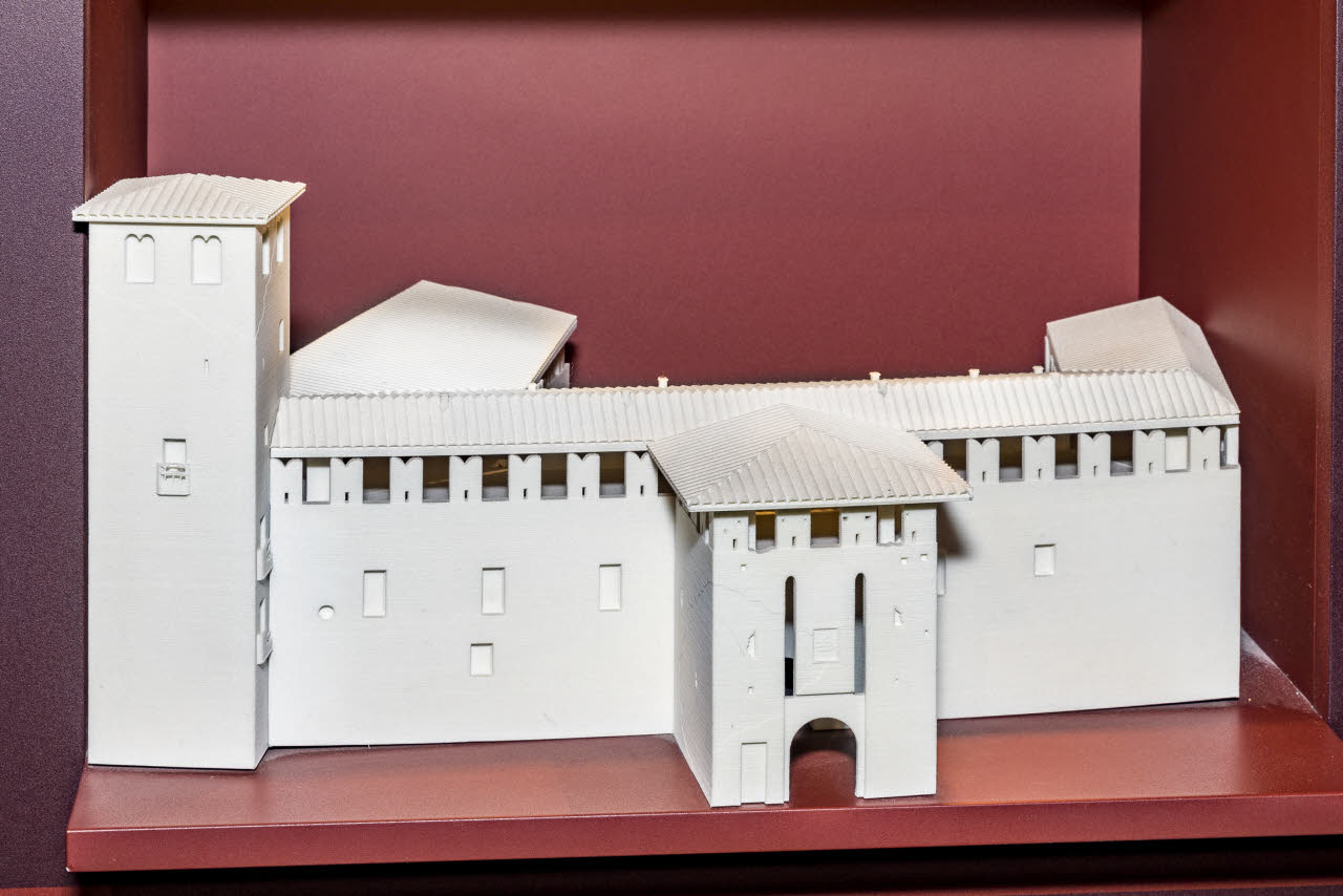 Modello del castello Da Corte di Bellusco, Modello del castello Da Corte di Bellusco (modello) di Studio Caliari; Protoservice srl (sec. XXI)