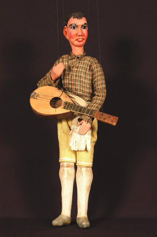 SUONATORE DI MANDOLA (marionetta) - ambito Italia centro-settentrionale (fine sec. XIX)