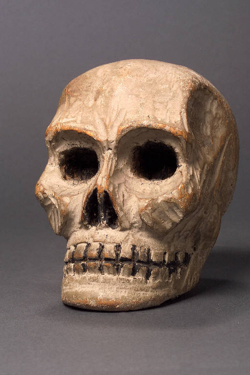 TESTA DI SCHELETRO (marionetta) - ambito emiliano (fine sec. XIX)