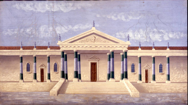 Villa palladiana (fondale) - ambito emiliano (fine sec. XIX)