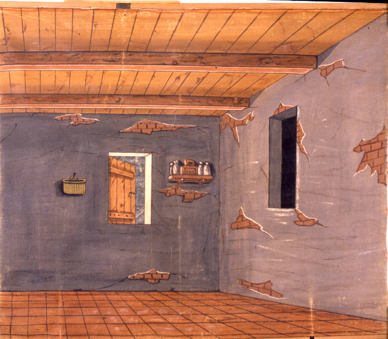 Interno (fondale) - ambito emiliano (fine sec. XIX)