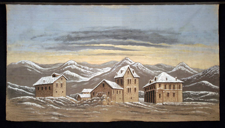 Paesaggio montano (fondale) - ambito emiliano (fine sec. XIX)