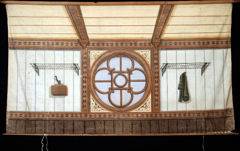 Veliero (fondale) - ambito emiliano (fine sec. XIX)