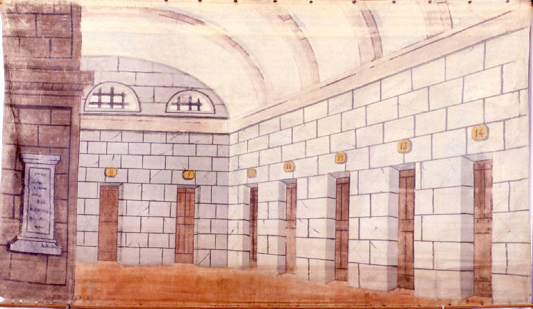 Interno (fondale) - ambito emiliano (fine sec. XIX)