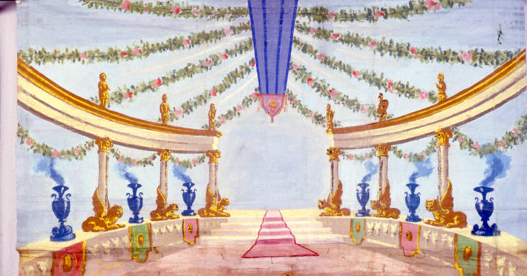 Olimpo (fondale) - ambito emiliano (fine sec. XIX)