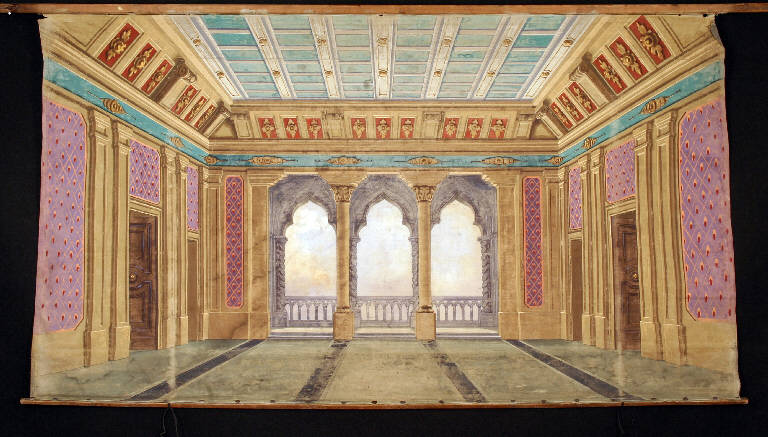 Interno (fondale) - ambito emiliano (fine sec. XIX)