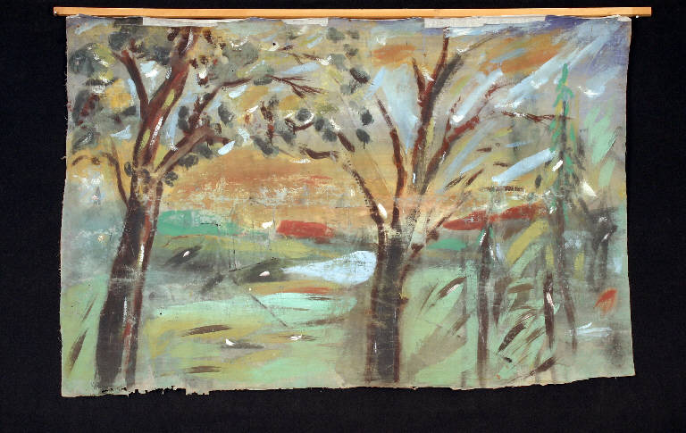 Bosco (fondale) di Rampini, N. - ambito bergamasco/ bresciano (terzo quarto sec. XX)