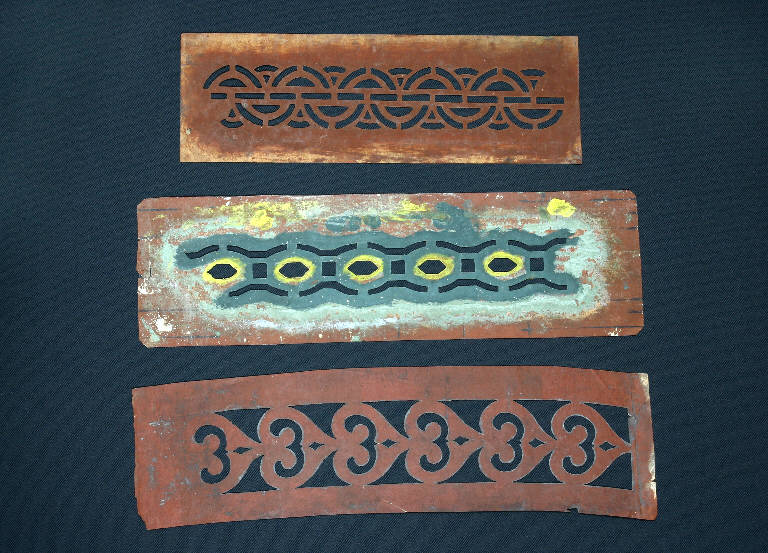 Motivi decorativi ornamentali (cartone per trasposizione) - ambito emiliano (fine sec. XIX)