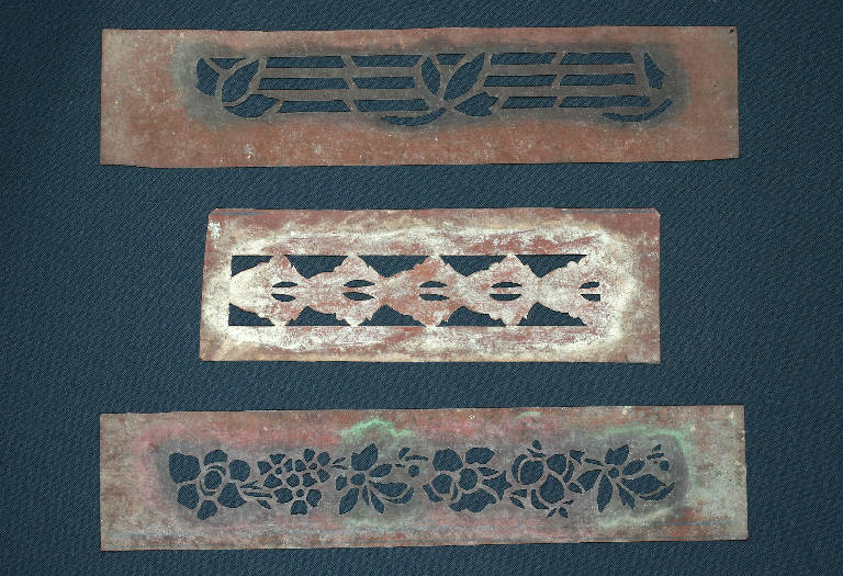 Motivi decorativi liberty (cartone per trasposizione) - ambito emiliano (fine sec. XIX)