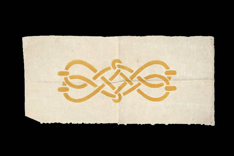 Motivo decorativo ornamentale (disegno preparatorio) - ambito emiliano (fine sec. XIX)