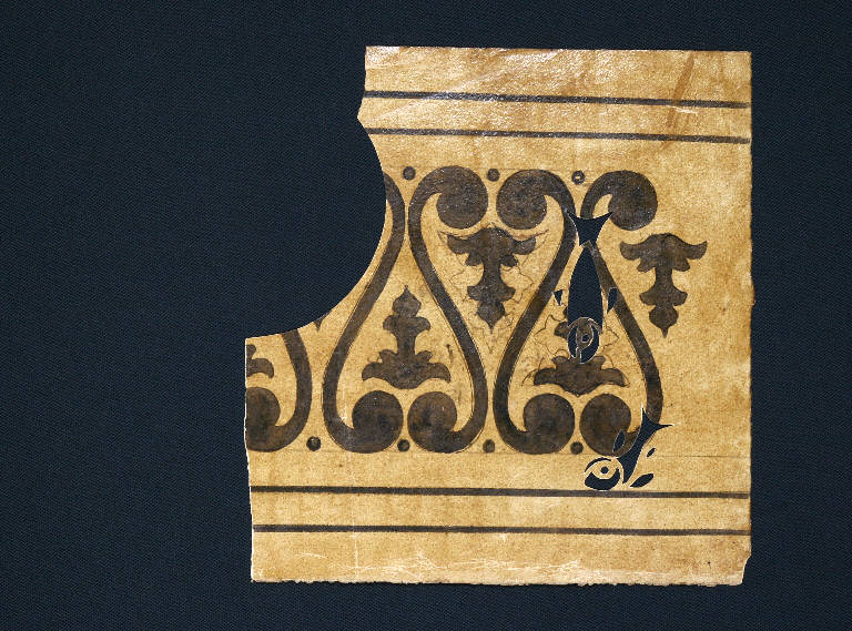 Motivi decorativi (cartone per trasposizione) - ambito emiliano (fine sec. XIX)