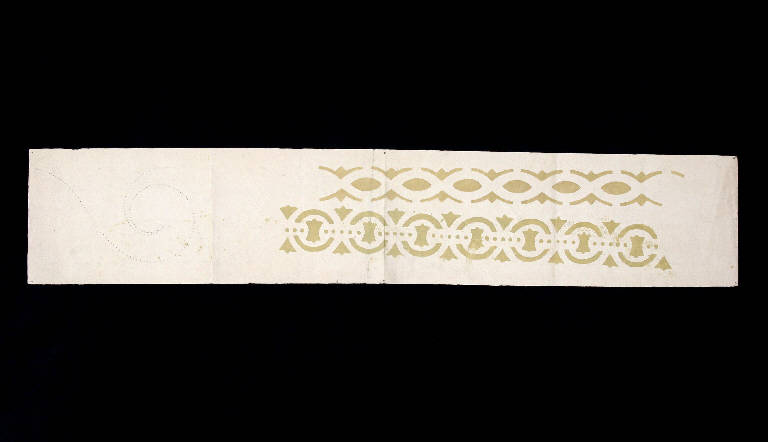 Motivi decorativi geometrici (disegno preparatorio) - ambito emiliano (fine sec. XIX)