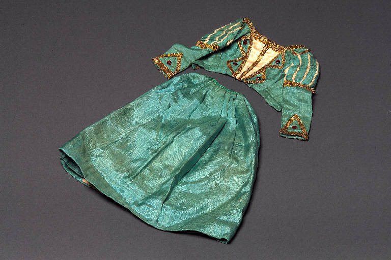 abito femminile di burattino - manifattura emiliana (fine sec. XIX)