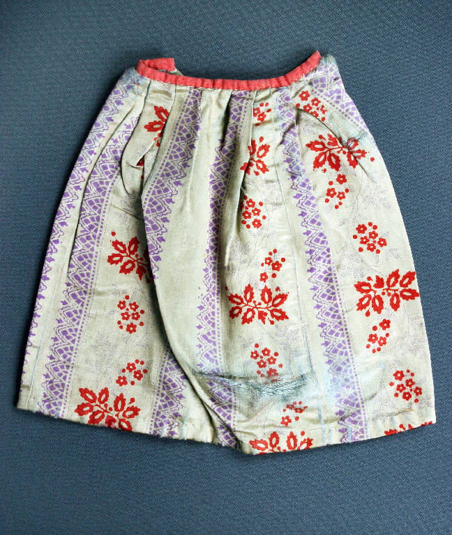 gonna di burattino - manifattura emiliana (fine sec. XIX)