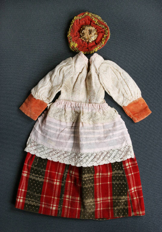 abito di burattino - manifattura emiliana (fine sec. XIX)