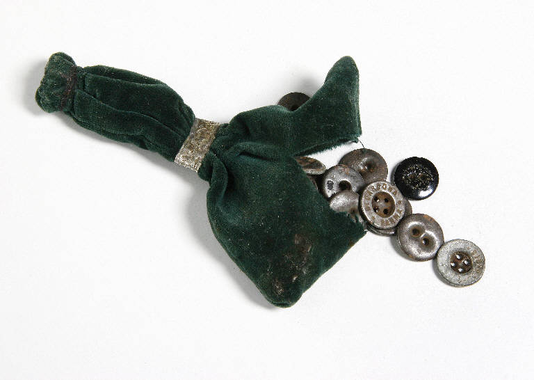 sacchetto con bottoni - ambito emiliano (fine sec. XIX)