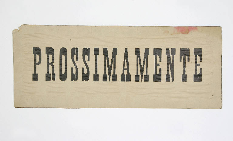 cartello - ambito emiliano (prima metà sec. XX)