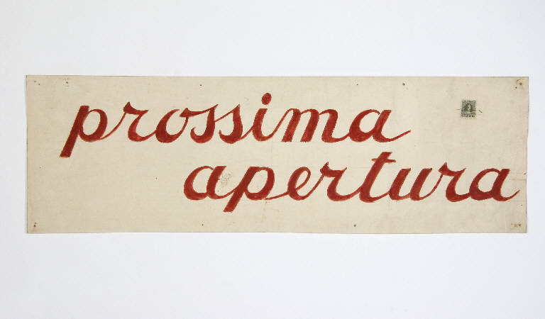 cartello - ambito emiliano (prima metà sec. XX)