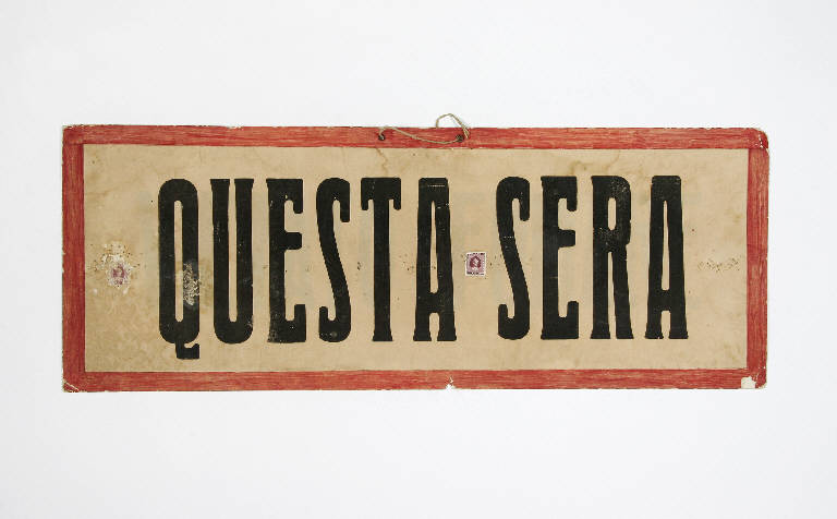 cartello - ambito emiliano (prima metà sec. XX)