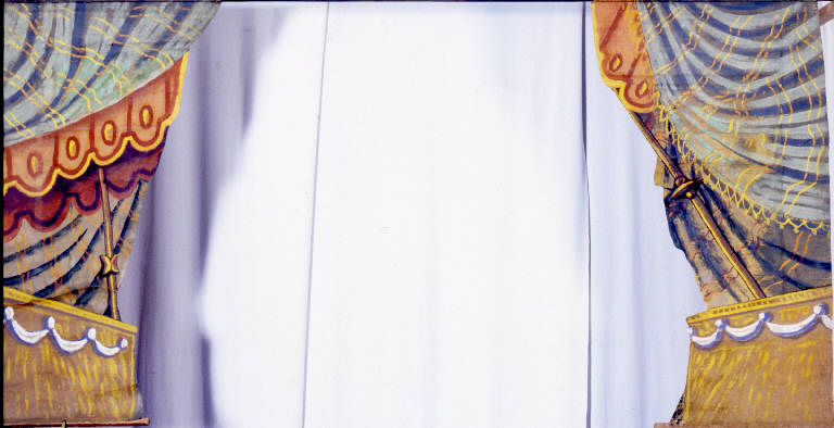 Motivi decorativi a finti tendaggi (principale) - ambito emiliano (fine sec. XIX)