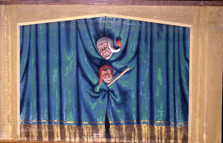 Sandrone e Sgorghìguelo (sipario) - ambito emiliano (fine sec. XIX)