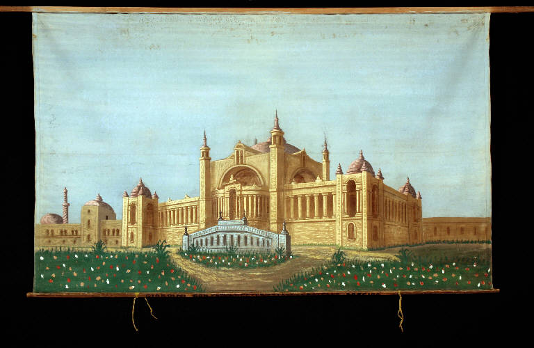 Paesaggio orientale (fondale) - ambito emiliano (fine sec. XIX)