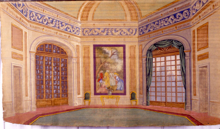 Elementi decorativi architettonici (fondale) - ambito emiliano (fine sec. XIX)