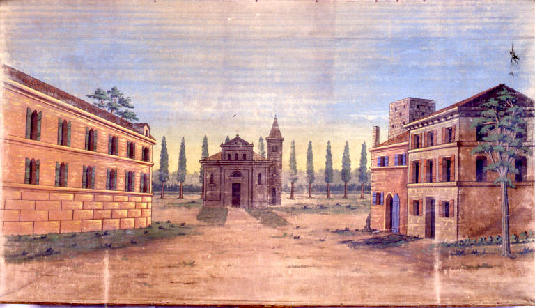 Paesaggio (fondale) - ambito emiliano (fine sec. XIX)