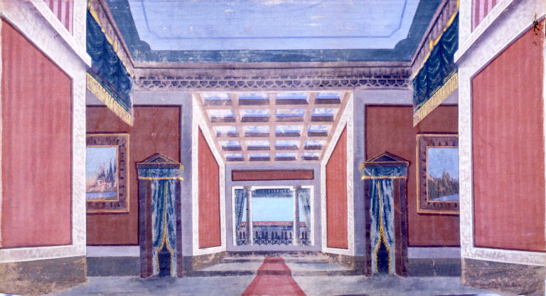 Interno (fondale) - ambito emiliano (fine sec. XIX)