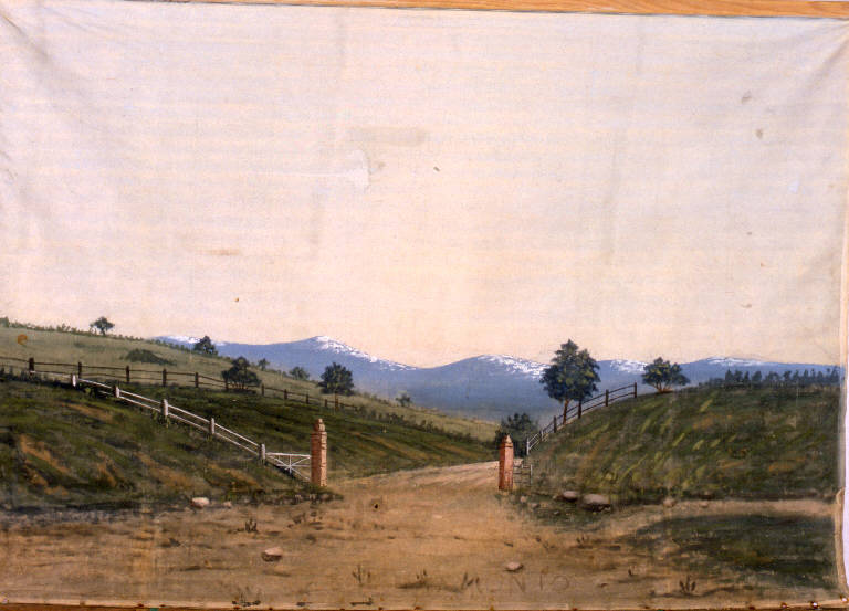 Paesaggio (fondale) - ambito emiliano (fine sec. XIX)