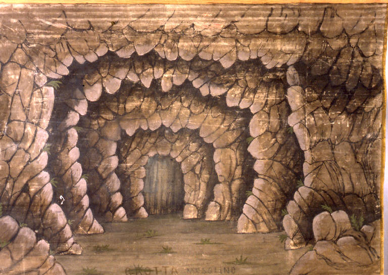 Grotta (fondale) - ambito emiliano (fine sec. XIX)