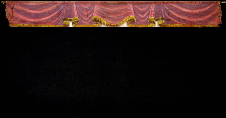 Motivi decorativi a finti tendaggi (mantovana) - ambito emiliano (fine sec. XIX)