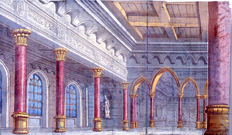 Interno (fondale) - ambito Italia settentrionale (fine sec. XIX)