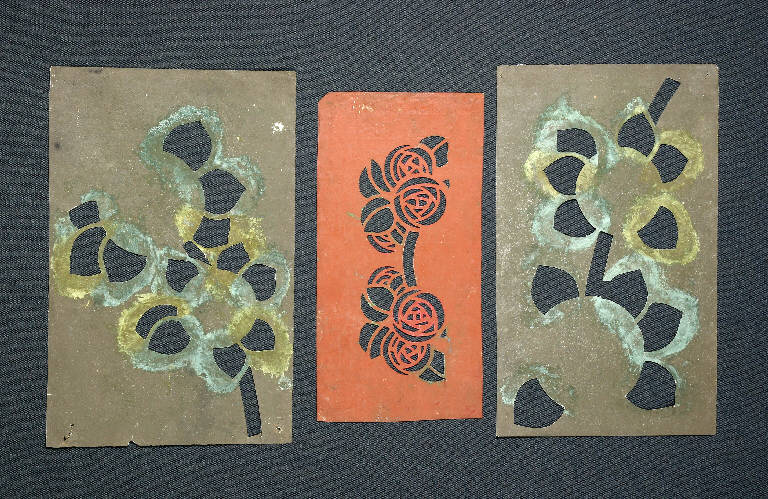 Motivi decorativi floreali (cartone per trasposizione) - ambito emiliano (fine sec. XIX)