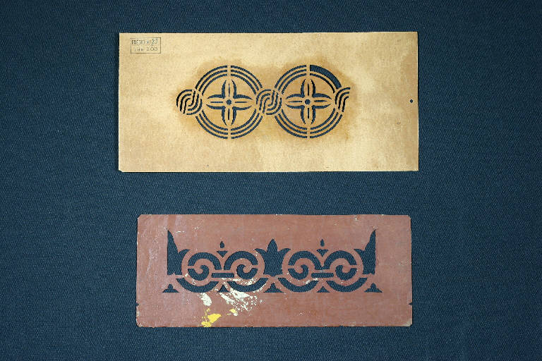 Motivi decorativi a girali (cartone per trasposizione) - ambito emiliano (fine sec. XIX)