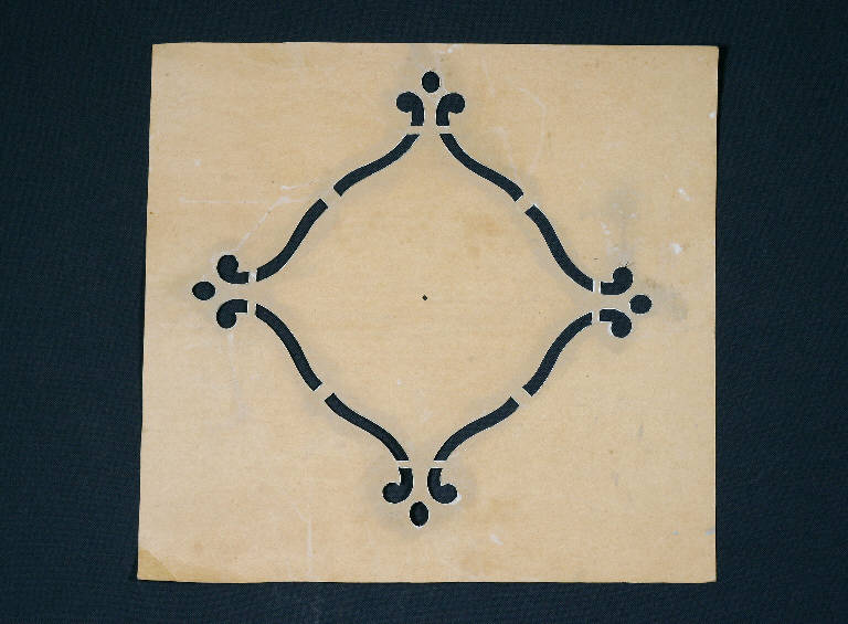 Motivo decorativo ornamentale (cartone per trasposizione) - ambito emiliano (fine sec. XIX)