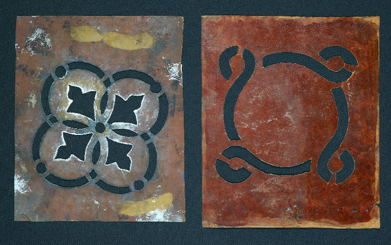 Motivi decorativi (cartone per trasposizione) - ambito emiliano (fine sec. XIX)