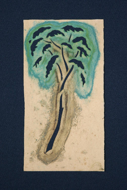 Motivo decorativo vegetale (cartone per trasposizione) - ambito emiliano (fine sec. XIX)