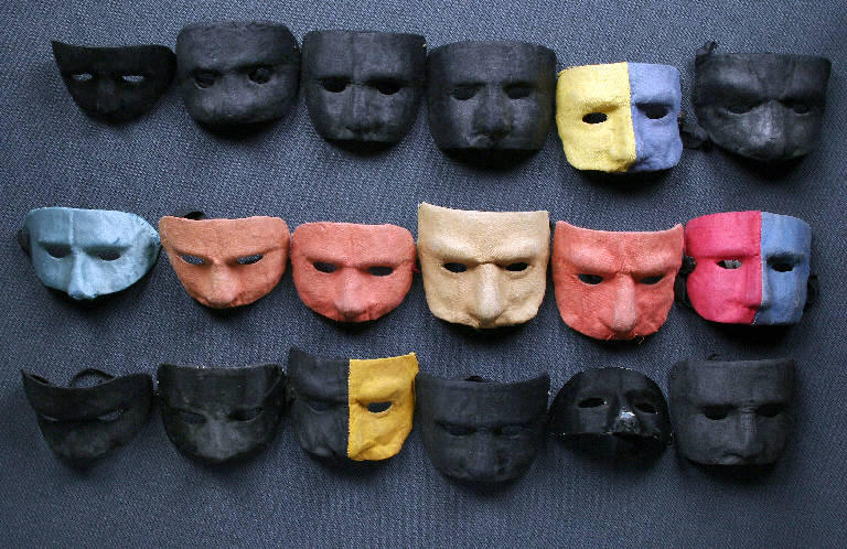 maschera di burattino - ambito emiliano (fine sec. XIX)