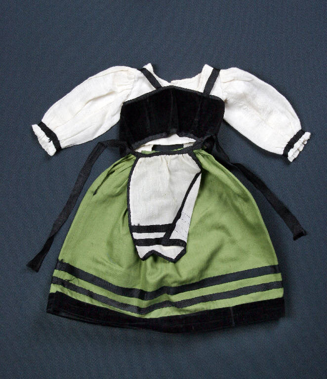 abito femminile di burattino - manifattura emiliana (fine sec. XIX)