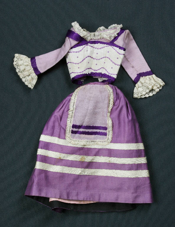 abito femminile di burattino - manifattura emiliana (fine sec. XIX)