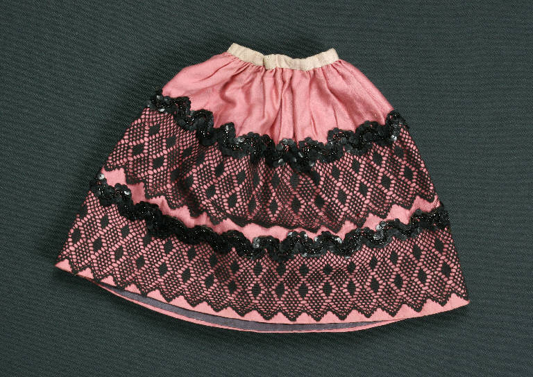 gonna di burattino - manifattura emiliana (fine sec. XIX)